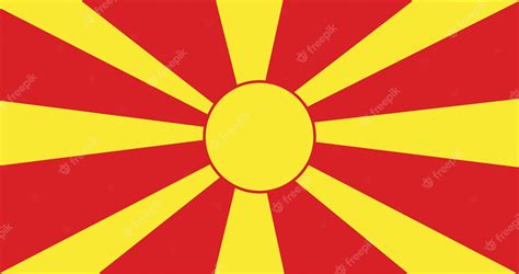 Premium Vector | North Macedonia flag in vector