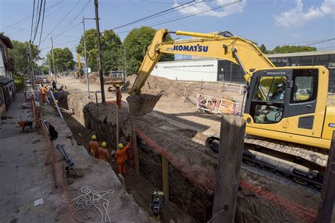 San Martín avanzan las obras de construcción del túnel en la calle