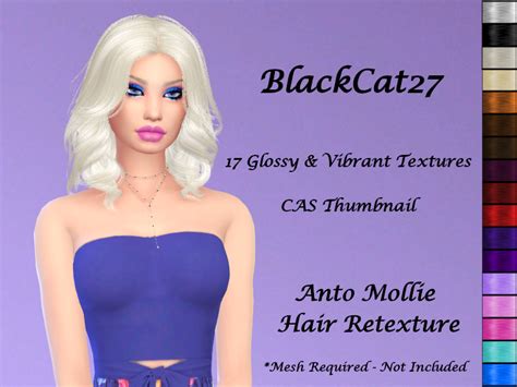 The Sims Resource Blackcat Anto Mollie Hair Retexture