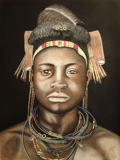 Peinture Homme Zimba Namibie