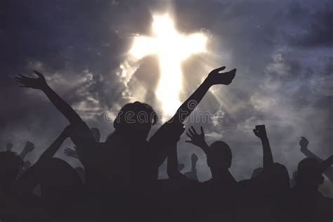 Crowd of Christian People Praying Together To God Stock Image - Image of hope, carefree: 106193789