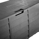 All Black Outdoor Storage Box 290L Large Capacity Waterproof