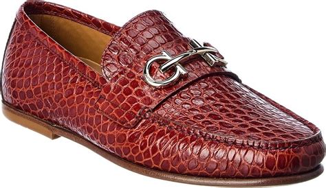 Ferragamo Galileo Croc Embossed Leather Loafer ShopStyle