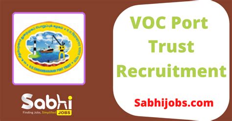 VOC Port Trust Jobs Notification 2024 Apply Online For 1 Traffic