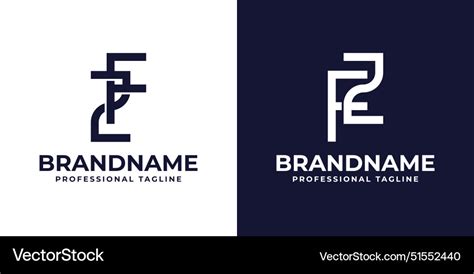 Letters Zf And Fz Monogram Logo Suitable For Any Vector Image