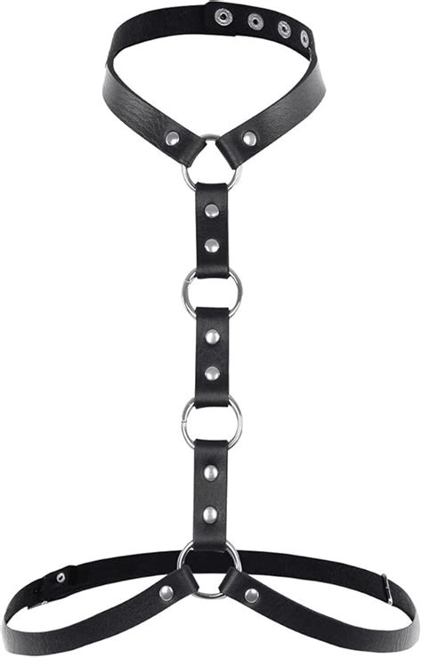 Alvivi Femme Harnais de Poitrine Ceinture Faux Cuir Lingerie Hot Jouet d amour Jeu de Rôle