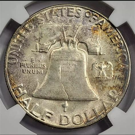 S Franklin Half Dollar Ngc Ms Fbl Old Pueblo Coin