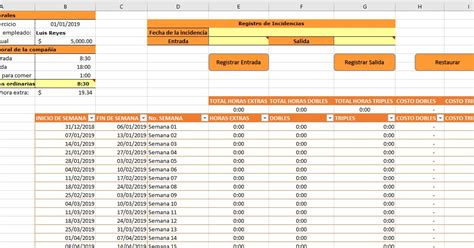 Calcular Horas Extras En Excel El Blog De Luis Reyes Hot Sex Picture