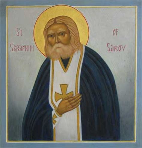 Icon Of St Seraphim Of Sarov English 1se16 Uncut Mountain Supply