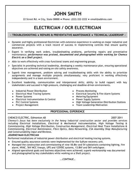 Click Here To Download This Electrician Resume Template