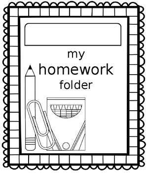 Homework Folder Cover Sheet By Mrsmkparker Tpt