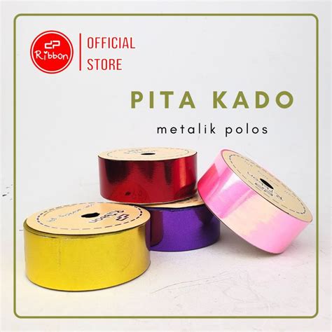 Jual Pita Kado Besar Plastik Metalik Polos Cm Pita Jepang Cm