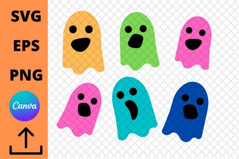 Halloween Cute Ghost Set Graphic by Tímea Herczeg Creative Fabrica