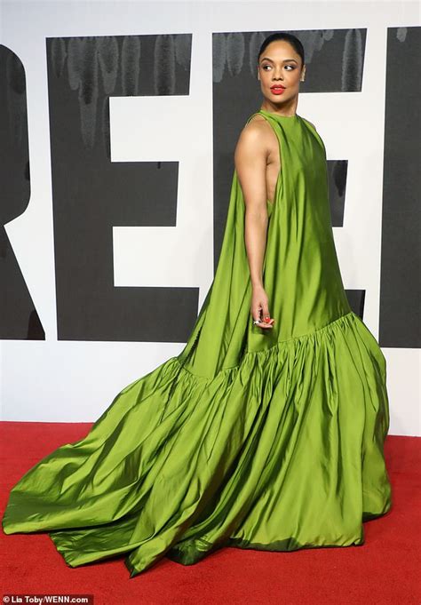 Tessa Thompson Dazzles In Silky Emerald Gown At Creed II Premiere