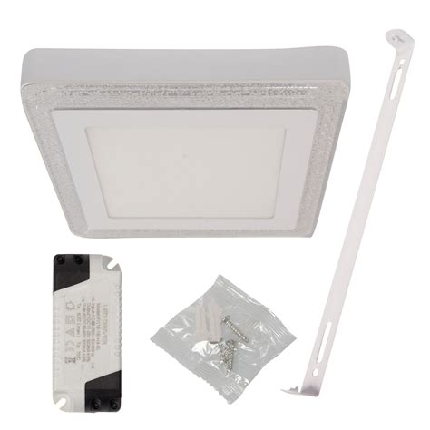 Aplica Led 18W 6W Lumina Rece Si Verde Patrata IP40 245x245x35mm