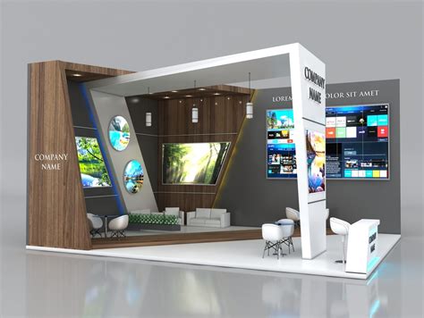 Booth Exhibition Stand Stall X M Height Cm Side Open D Model