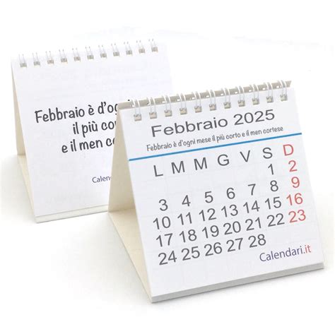 Calendario Tavolo Mini Con Aforismi X X Cm