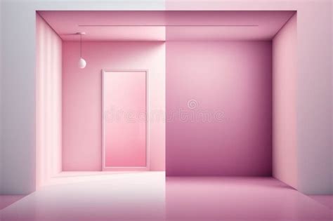 Abstract Luxury Pink Gradient Wall And Empty Studio Room Background