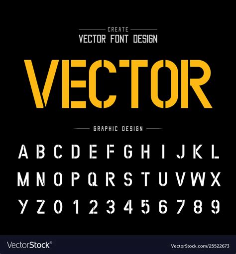 Tech font and alphabet technology style typeface Vector Image