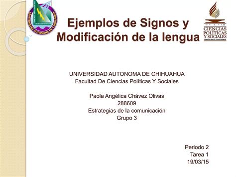 Ejemplos De Signos Y Modificaci N De La Lengua Ppt