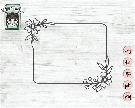 Flower Outline Line Flower Flower Frame Black Pen Drawing Floral