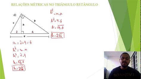 Lista De Exercícios Relações Métricas No Triângulo Retângulo Youtube