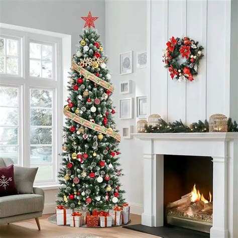 acekool clearance  ft pre lit pencil christmas tree slim