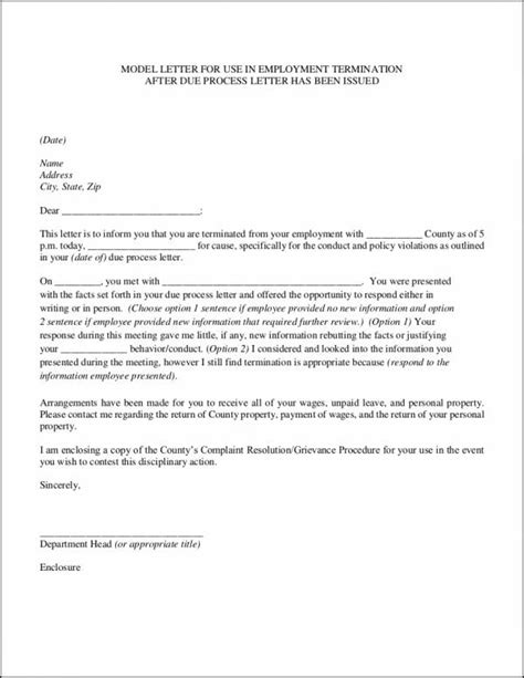 Free 22 Employment Termination Letter Samples In Ms Word Pdf