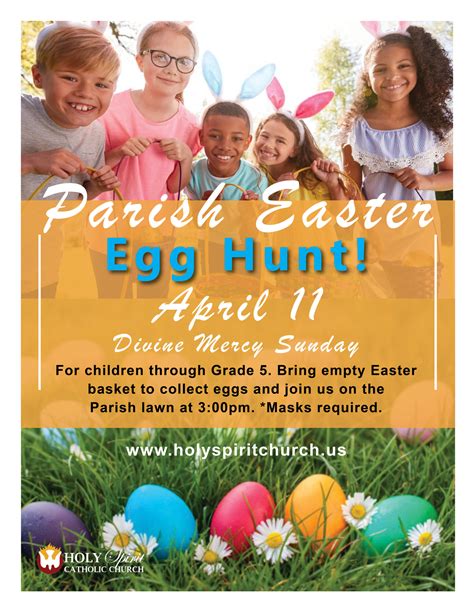 Easter Egg Hunt Flyer 2021 Holy Spirit Parish