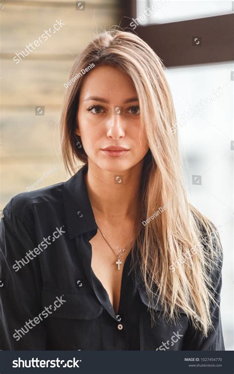 Lovely Sexy Business Blonde Girl Posing Stock Photo 1027454770 Shutterstock
