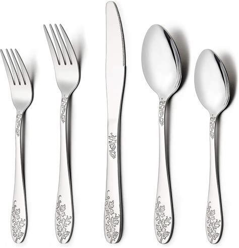 Silverware Set 20 Piece Flatware Set Lianyu Stainless Steel Cutlery