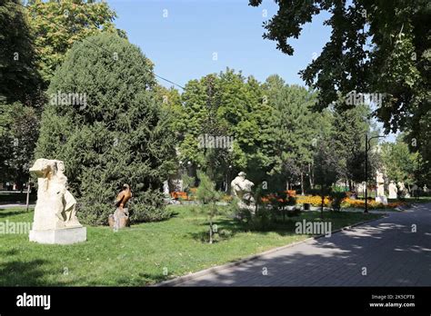 Open Air Sculpture Museum, Frunze Street, Bishkek, Bishkek City Region, Kyrgyzstan, Central Asia ...