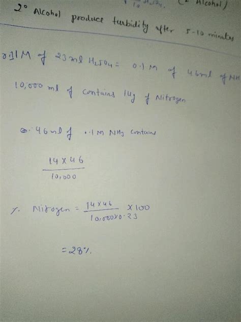 And IV 80 0 23 G Of A Nitrogen Containing Organic Compound Was