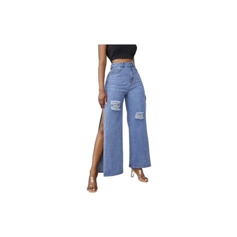 RUNRAT Jeans Aperti Sexy Da Donna Pantaloni Elasticizzati Di