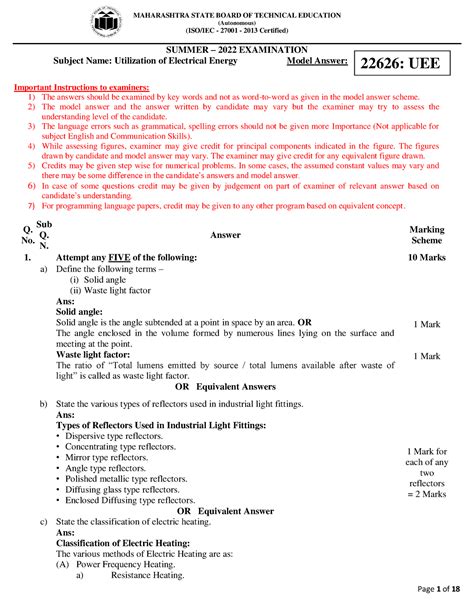 Model Answer Uee Autonomous Iso Iec Certified