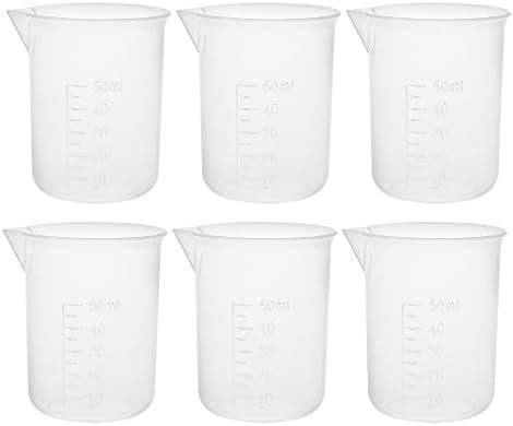 Amazon Pcs Plastic Graduated Beakers Transparent Lab Measuring