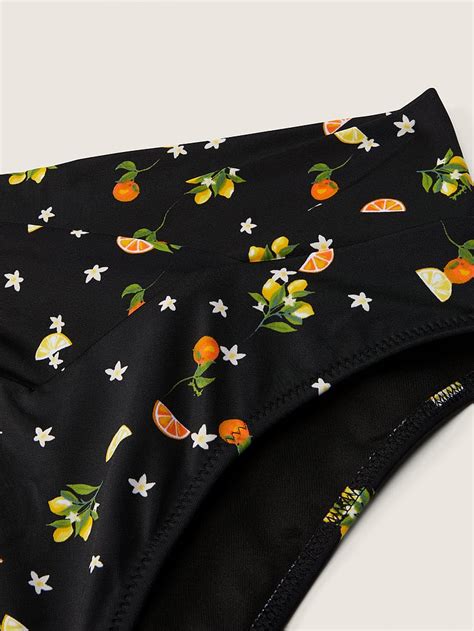 Buy V Crossover High Waist Bikini Bottom Pure Black Mini Fruit Order Bikini Bottom Online