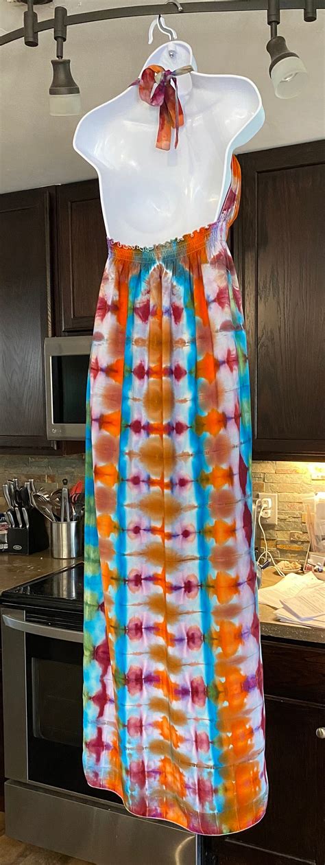 Tie Dye Dress Womens Medium Etsy