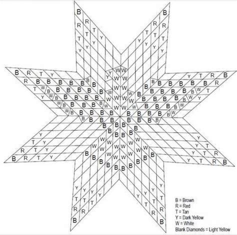 Printable Lakota Star Quilt Pattern