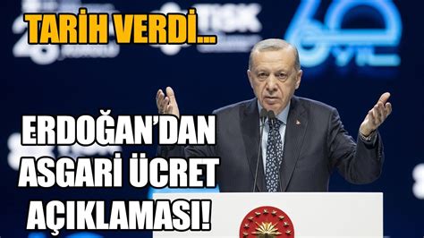 CUMHURBAŞKANI ERDOĞAN DAN TİSK GENEL KURULU NDA FLAŞ ASGARİ ÜCRET