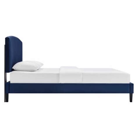 Alessi Performance Velvet Full Platform Bed Navy 77 5x62x58 Kroger