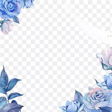 Flower Border Png Flower Frame Png Floral Border Winter Watercolor