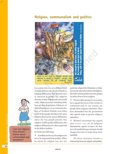 Gender Religion And Caste Ncert Book Of Class 10 Democratic Politics Ii