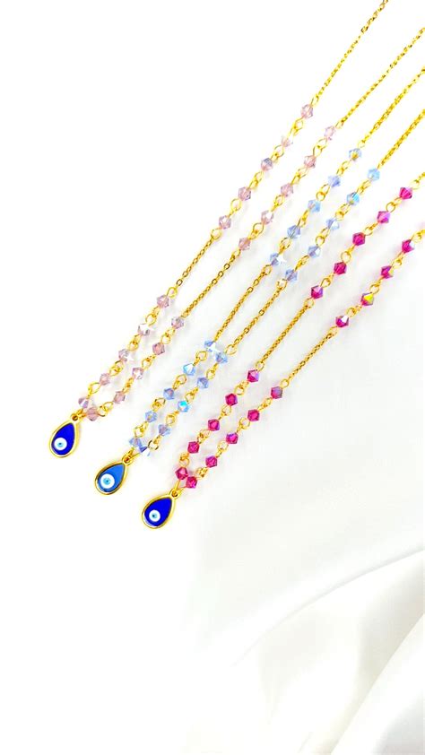 Drop Shine Evil Eye Necklace Elmar Jewellery