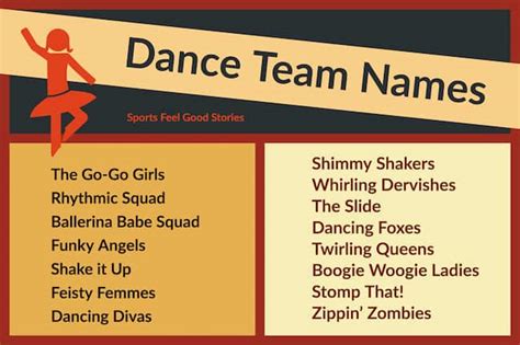 100 Fun Dance Team Names For Your Group