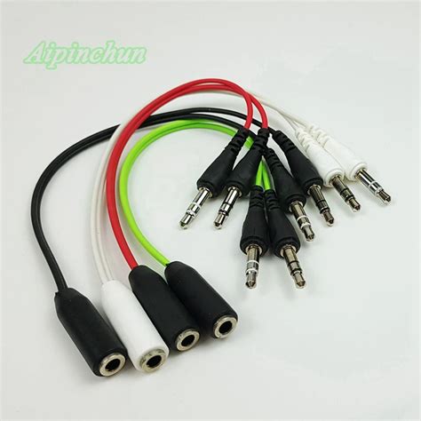 Aipinchun 3 5mm 4 Pole CTIA Female To 3 Pole Jack Male Audio Cable