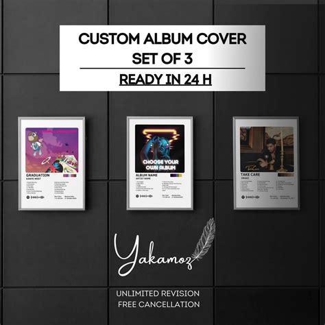 Custom Album Covers Wall Art Set of 3 Music Poster - Etsy