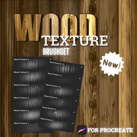 12 Procreate Wood Texture Wood Brushset For Procreate Wooden Floor