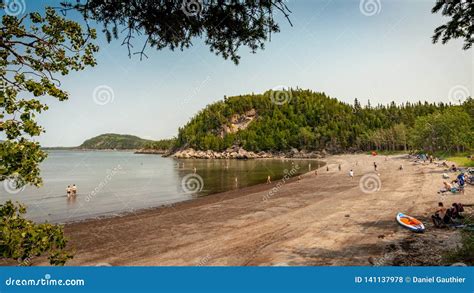 Popular Beach At Parc National Du Bic Quebec Editorial Stock Photo