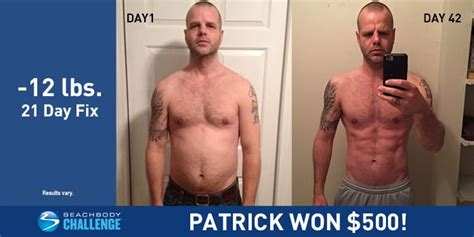 21 Day Fix Results Patrick Lost 12 Pounds And Got A Six Pack Bodi